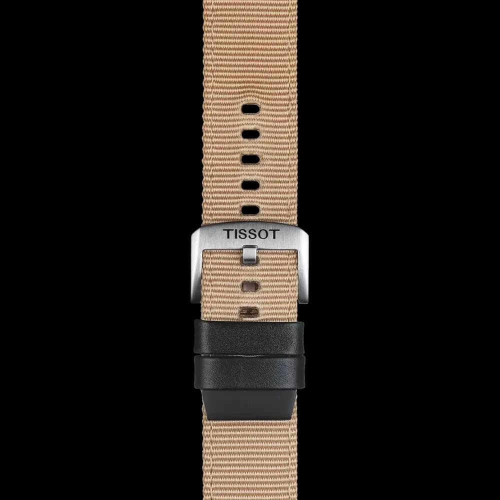 Tissot Official Beige Fabric Strap Lugs 22 mm [Textile, Brown, 22.00]