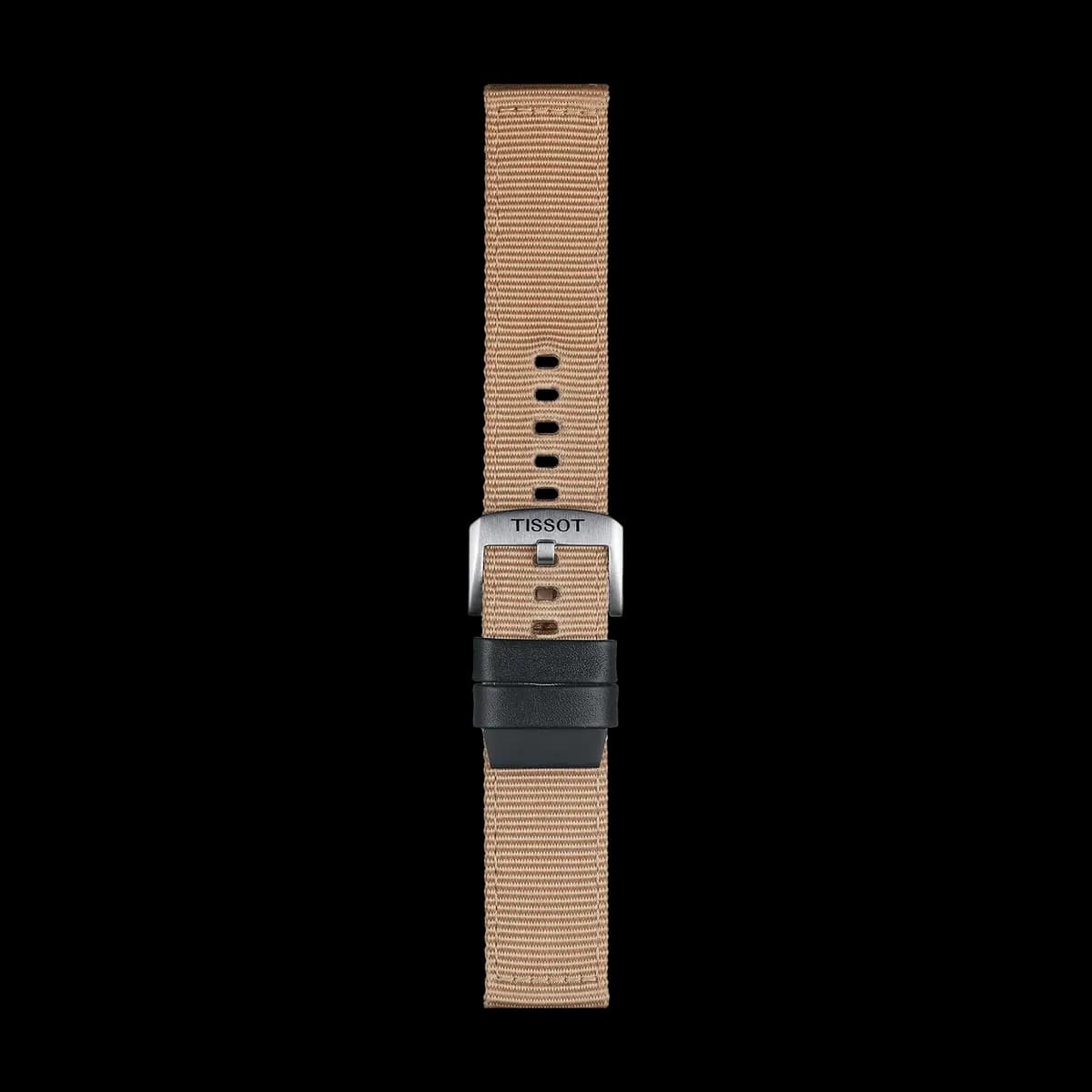 Tissot Official Beige Fabric Strap Lugs 22 mm [Textile, Brown, 22.00]