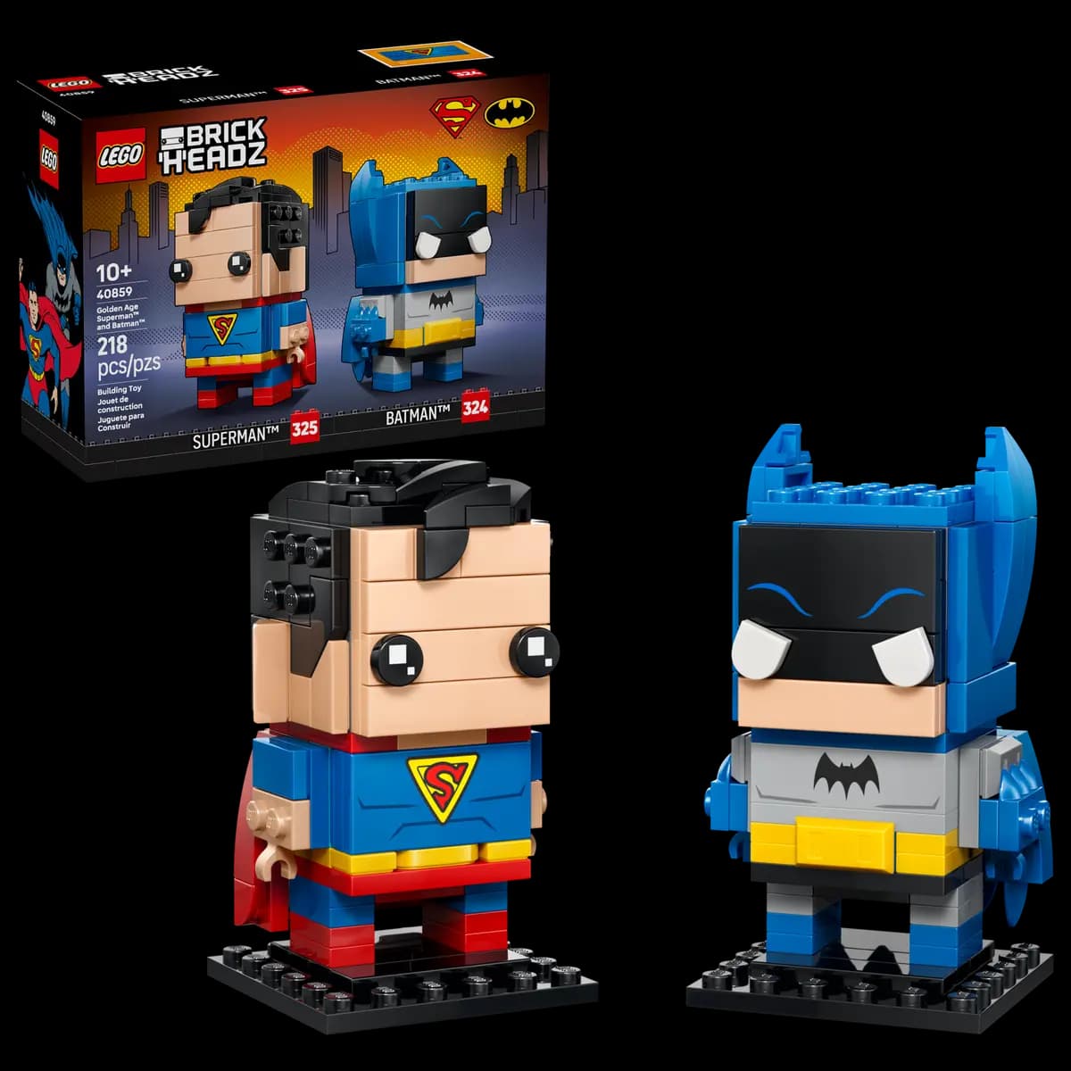 LEGO Golden Age Superman™ and Batman™ Figures 40859 [218 pieces, ages 10+, Batman™]