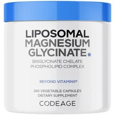 Codeage Liposomal Magnesium Glycinate Supplement, Chelated, Mineral Capsules - 240 ct [18 Years and Up, Capsule, 240]