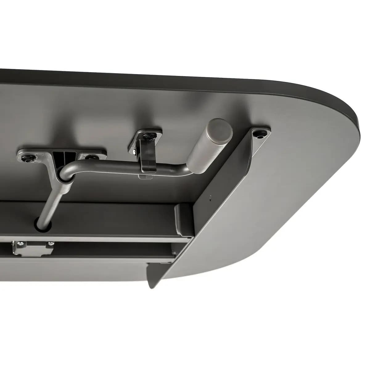 IKEA SEGRARE Desk sit/stand, dark gray [Width 43 1/4 ", Depth 23 5/8 ", Max. load 88 lb]