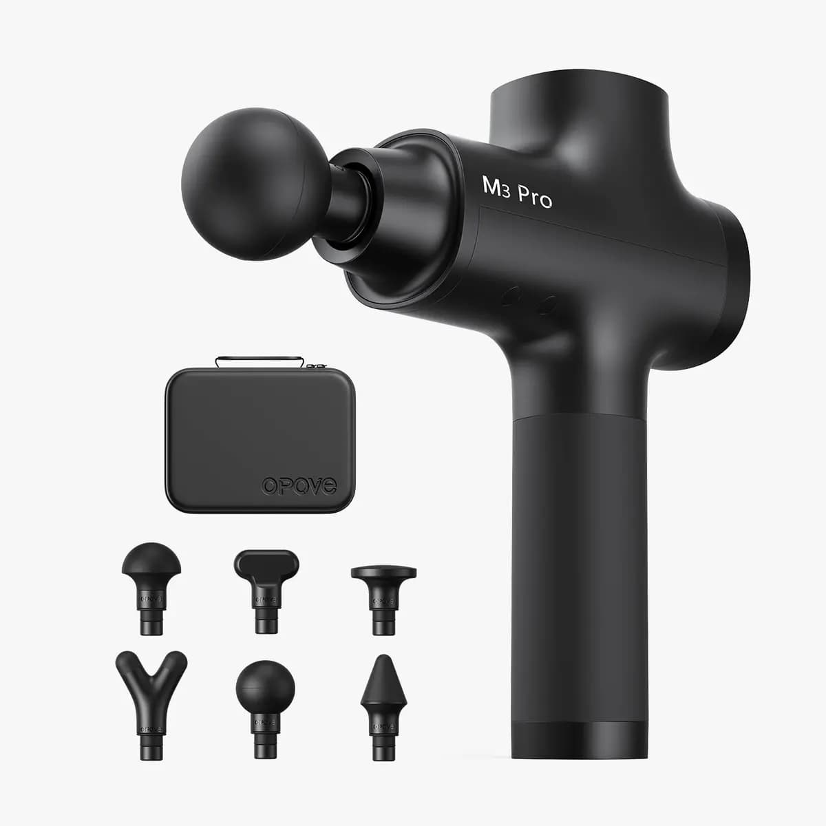 Opove M3 Pro Massage Gun, New Version, Black [12mm, 1300 - 2500 RPM, 4-8h]