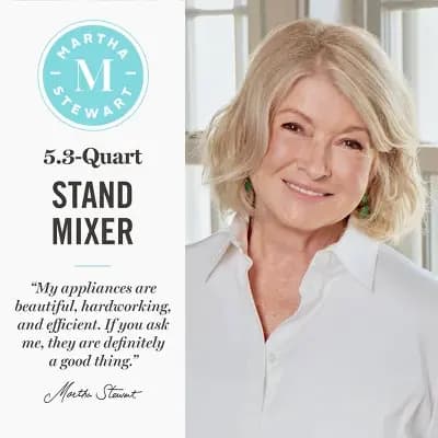 Martha Stewart 5.3qt Tilt Head Stand Mixer Caviar [660 Watts, 5.3 Quart, 8.6 Pounds]