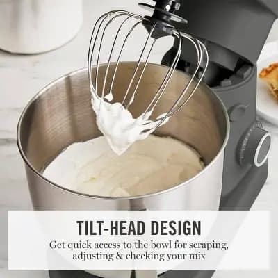 Martha Stewart 5.3qt Tilt Head Stand Mixer Caviar [660 Watts, 5.3 Quart, 8.6 Pounds]