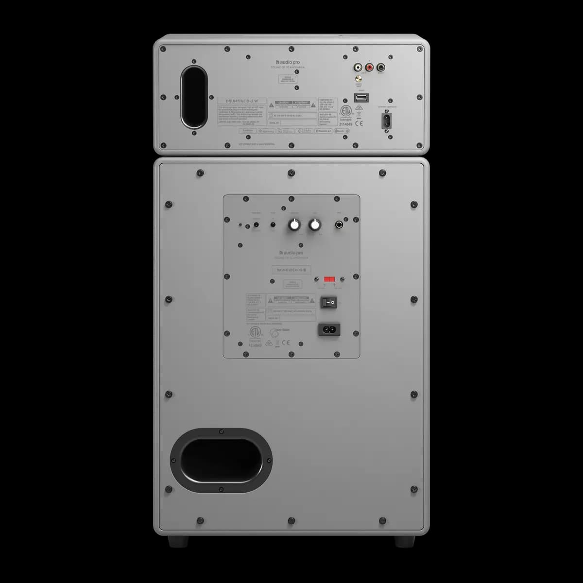 Audio Pro Drumfire II W Black [155x365x190 mm / 500x365x190 mm, 16,6 kg, 2x20W + 60W + 200W]