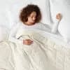 12lbs Weighted Blanket Ivory - Tranquility [48 Inches (L), 72 Inches (W), 12 Pounds, Quilted]