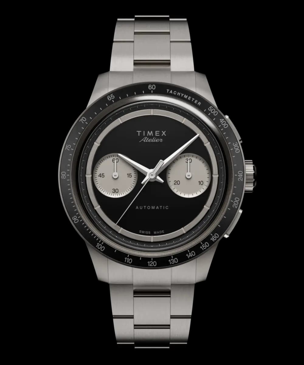 Timex Atelier Chronograph Automatic M1a Ti 42mm Swiss Made Titanium Bracelet [50 m, Titanium]