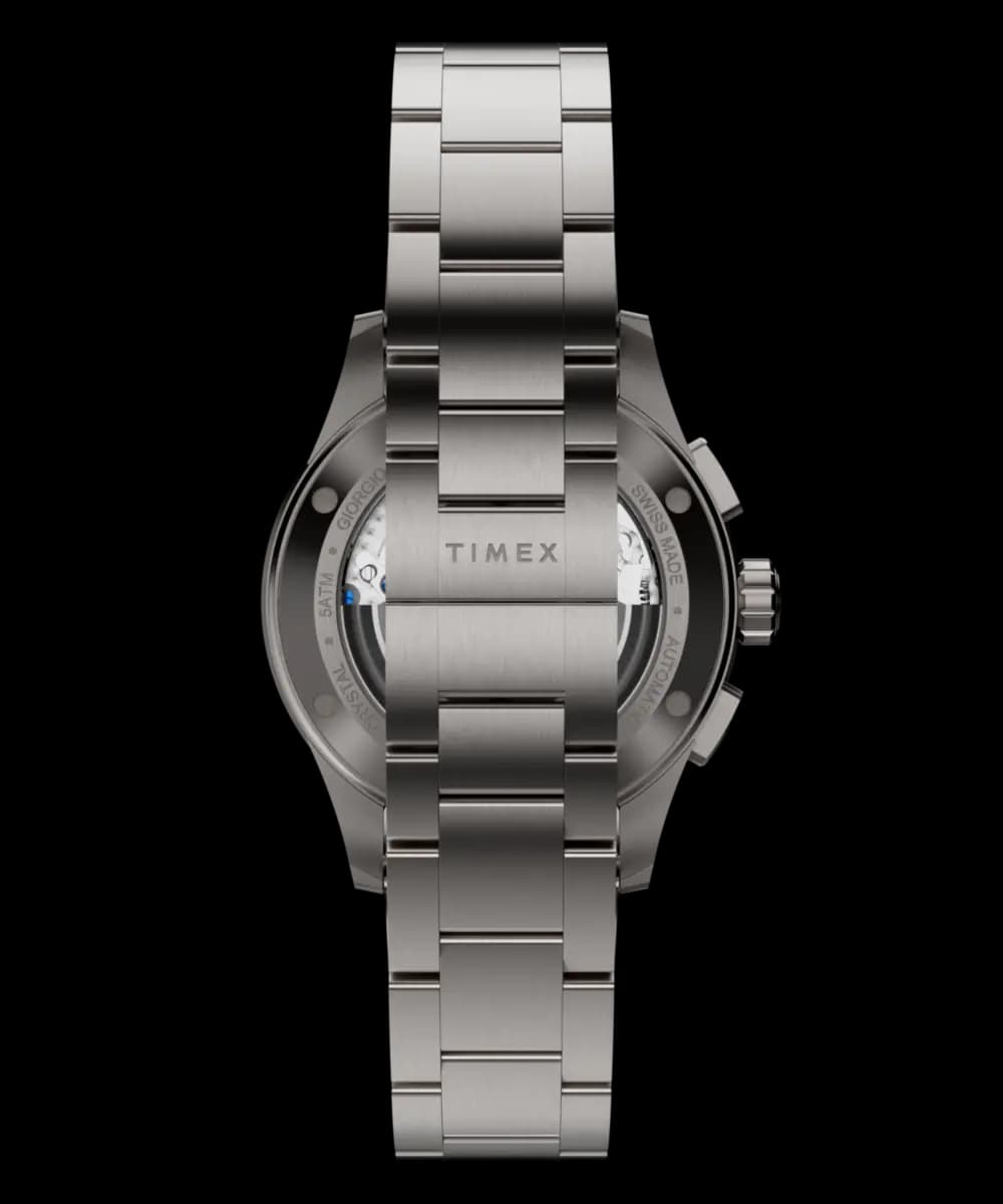 Timex Atelier Chronograph Automatic M1a Ti 42mm Swiss Made Titanium Bracelet [50 m, Titanium]