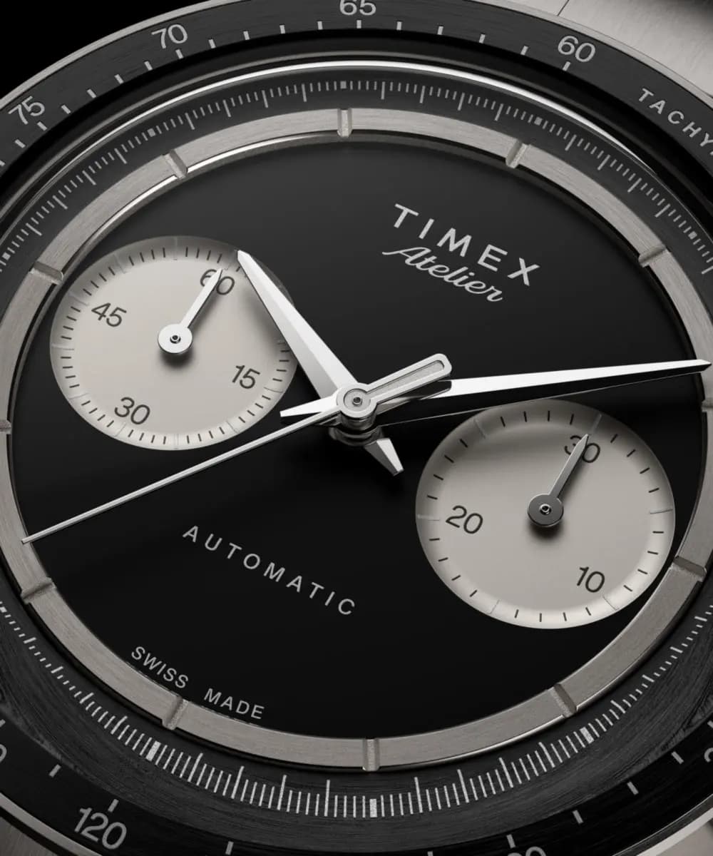 Timex Atelier Chronograph Automatic M1a Ti 42mm Swiss Made Titanium Bracelet [50 m, Titanium]