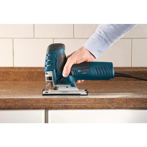 Bosch 7 Amp Corded Variable Speed Barrel-Grip Jig Saw Kit with Carrying Case, JS470EB [Amperage (A): 7 A, Bevel Capacity (degrees): 45 °, Color Family: Blue]