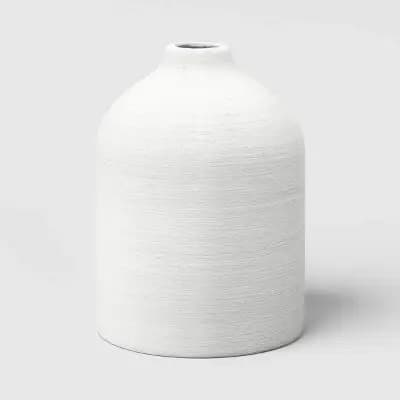 Threshold Modern Textured Ceramic Bud Vase White - Thresholdâ„¢ [Ceramic, 1.17 Pounds, 5.62 Inches (H) x 4 Inches (W)]