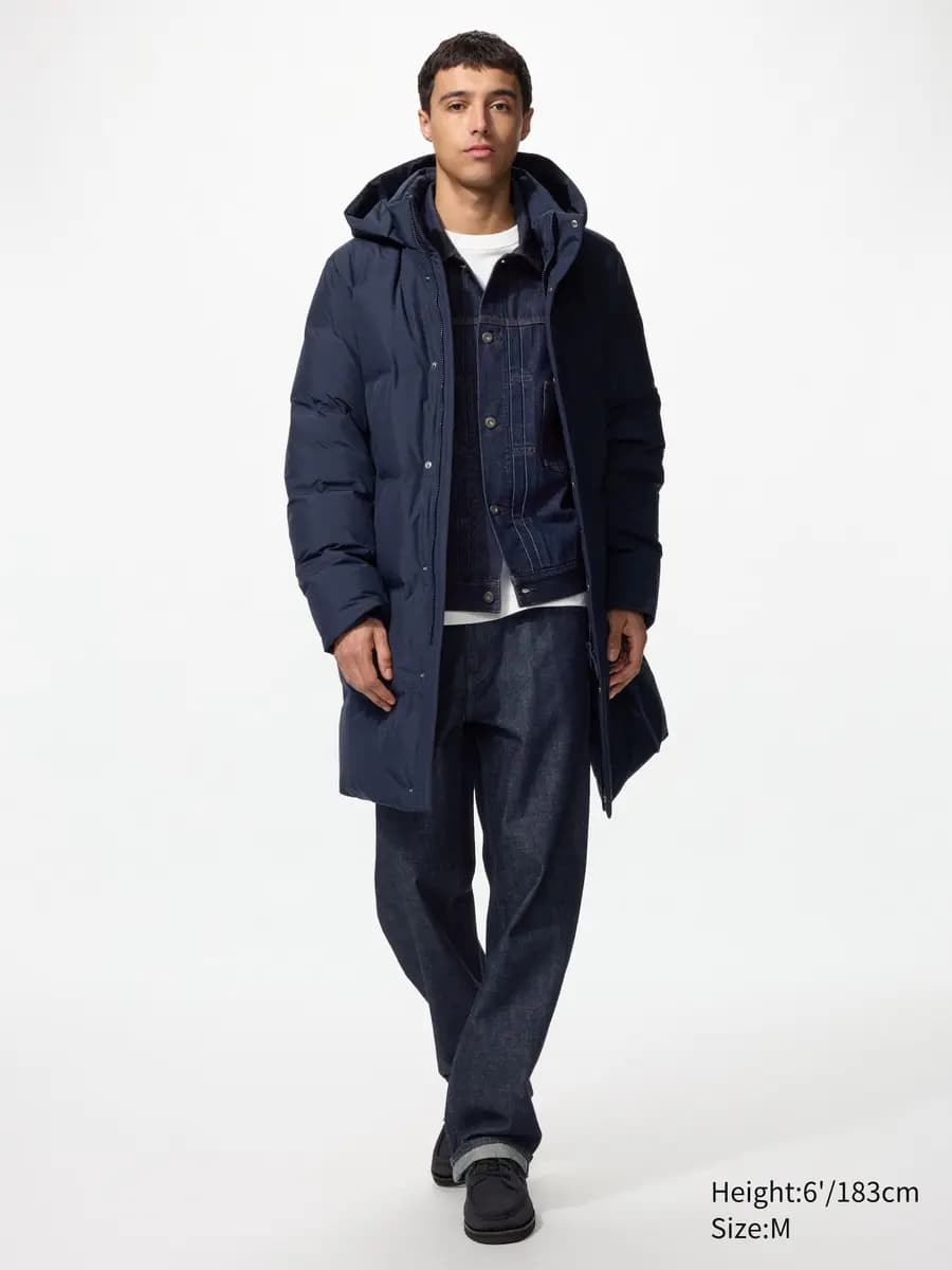 Uniqlo Seamless Down Coat Black [Imported, Hand wash cold, Do not dry clean, Convenient inner pocket.]