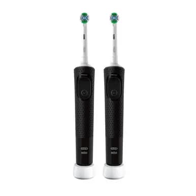 Oral-B Pro 500 Rechargeable Electric Toothbrush Twin Pack, Black [1 Brushing Mode, Standard Charger and Battery, 2-Minute Timer]