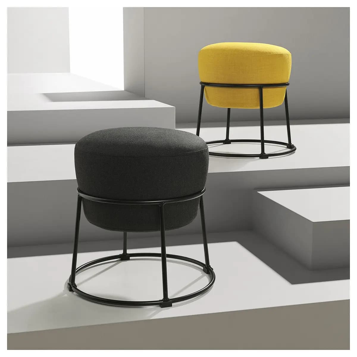 IKEA EMMISLÖV Pouf, Skiftebo yellow [Height 16 7/8 ", Diameter 16 1/2 "]