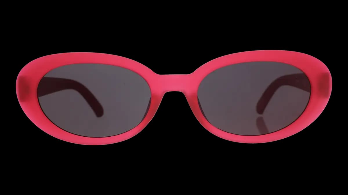 goodr Dancing Through Dimensions Hot Pink Oval [polarized lenses, UV400, premium polymer]