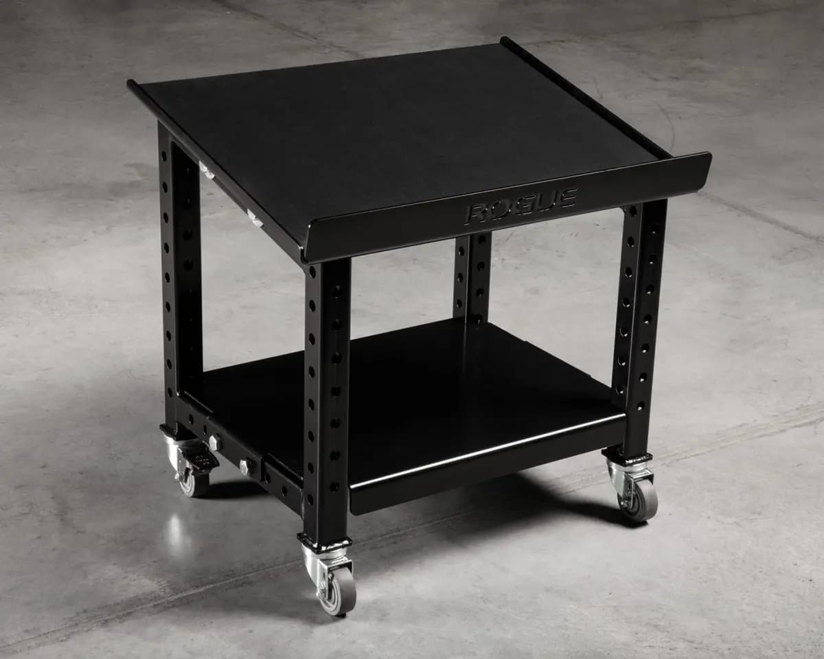 Rogue Fitness Rogue PowerBlock Cart [Black, Yes, 21.75" (top shelf inside depth)]