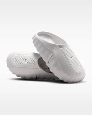 Nike Mind 001 Women's Pregame Mules Summit White/Phantom/Light Orewood Brown/Metallic Silver [Summit White/Phantom/Light Orewood Brown/Metallic Silver, W 5 / M 3.5, W 6 / M 4.5, W 
