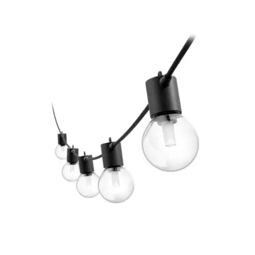 Philips Hue Hue Festavia globe outdoor string lights 22 ft [046677591380, Black, Synthetic]