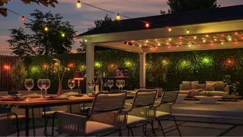 Philips Hue Hue Festavia globe outdoor string lights 22 ft [046677591380, Black, Synthetic]