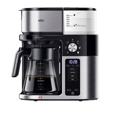 Braun MultiServe Plus 10-Cup Pod Free Drip Coffee Maker, 7 Brew Sizes / Hot & Cold Brew, KF9250BK [10 Pounds, 50 Ounces, Dishwasher-Safe Parts]