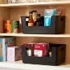 2pk Large Plastic Open Face Pantry Bin Black - Brightroom™ [1.1 Pounds, Polypropylene, Spot or Wipe Clean]