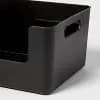 2pk Large Plastic Open Face Pantry Bin Black - Brightroom™ [1.1 Pounds, Polypropylene, Spot or Wipe Clean]