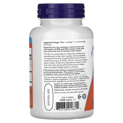 NOW Foods Ultra Omega-3 Fish Oil, 90 Softgels [12 Years and Up, Softgel, Omega 3 Fatty Acid]