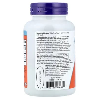 NOW Foods Ultra Omega-3 Fish Oil, 90 Softgels [12 Years and Up, Softgel, Omega 3 Fatty Acid]