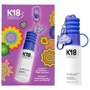K18 Biomimetic Hairscience Mini AirWash™ Dry Shampoo 1.6 oz/47 ml [Fine, Medium, and Thick, 1.6 oz/47 ml, Translucent Microbeads]