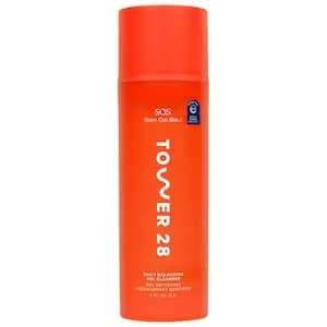 Tower 28 Beauty SOS Gentle Hydrating Gel Cleanser + Makeup Remover 5 fl oz. / 148 ml [Normal, Dry, Combination, and Oily, 5 fl oz. / 148 ml, Minerals and Electrolytes (Zinc, Copper