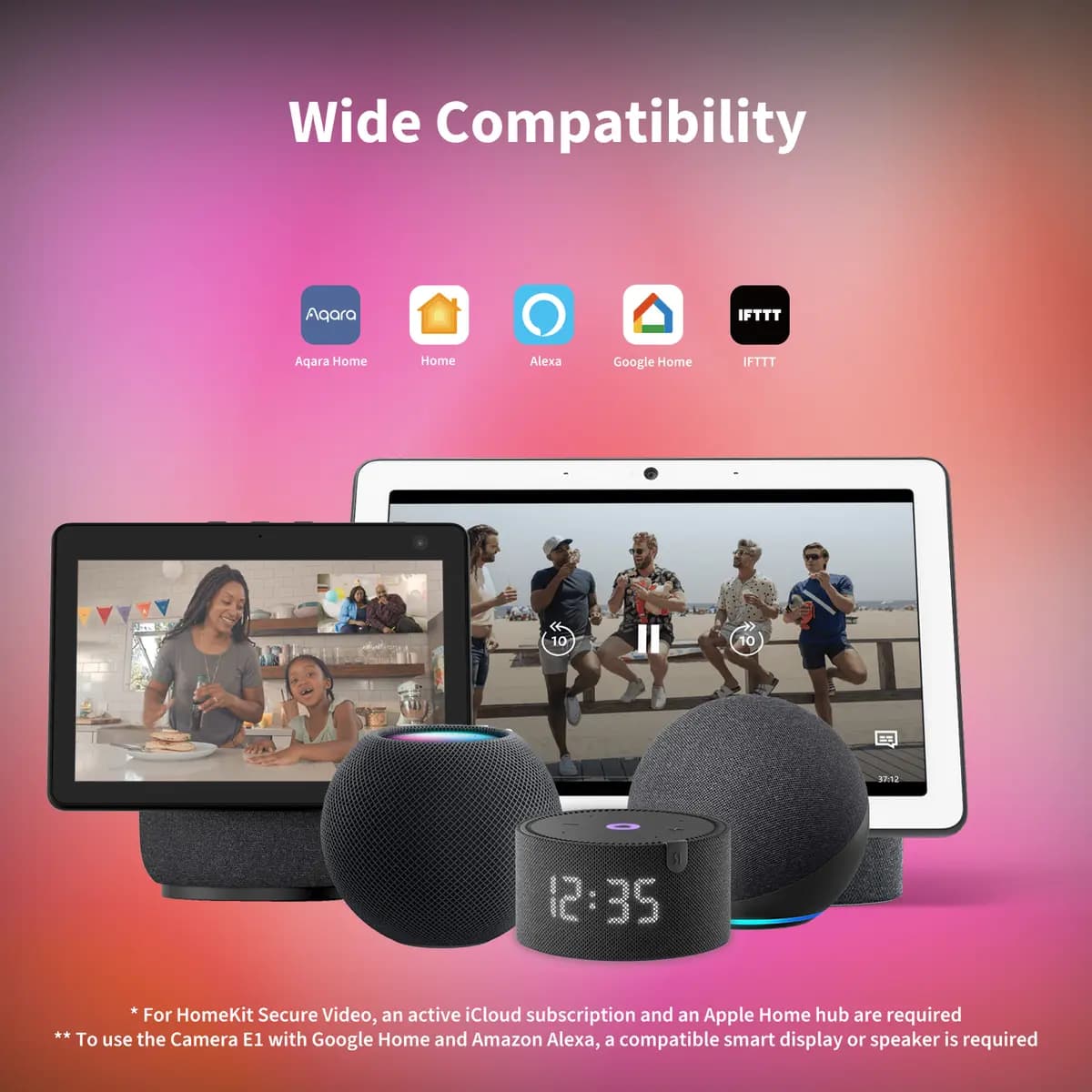 Aqara Camera E1 [2.72 x 2.72 x 4.09 in. (69 x 69 x 104 mm), 0.36 pounds/165 g, 2K, 1296p]