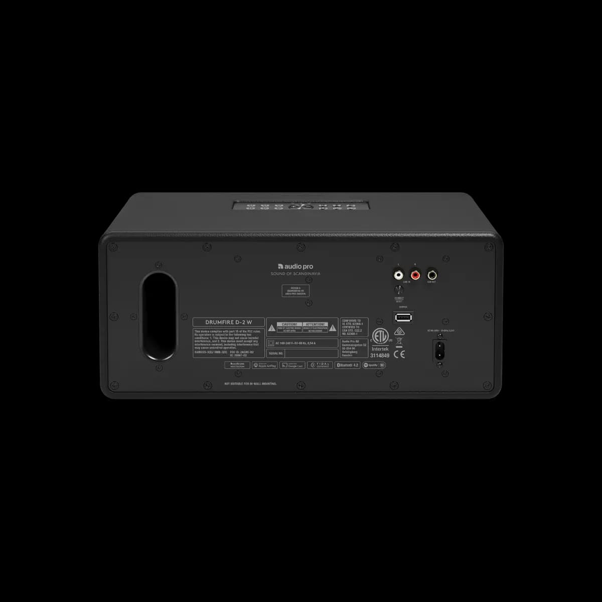 Audio Pro D-2 W Black [155x365x190 mm, 4,9 kg, 2x20W + 60W]