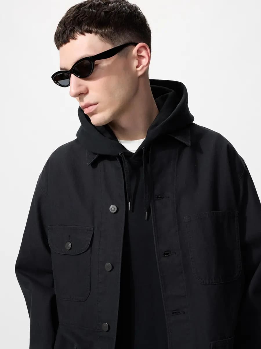 Uniqlo Narrow Sunglasses Black [Imported, UV400 lenses block approximately 99% of UV rays., BLACK]
