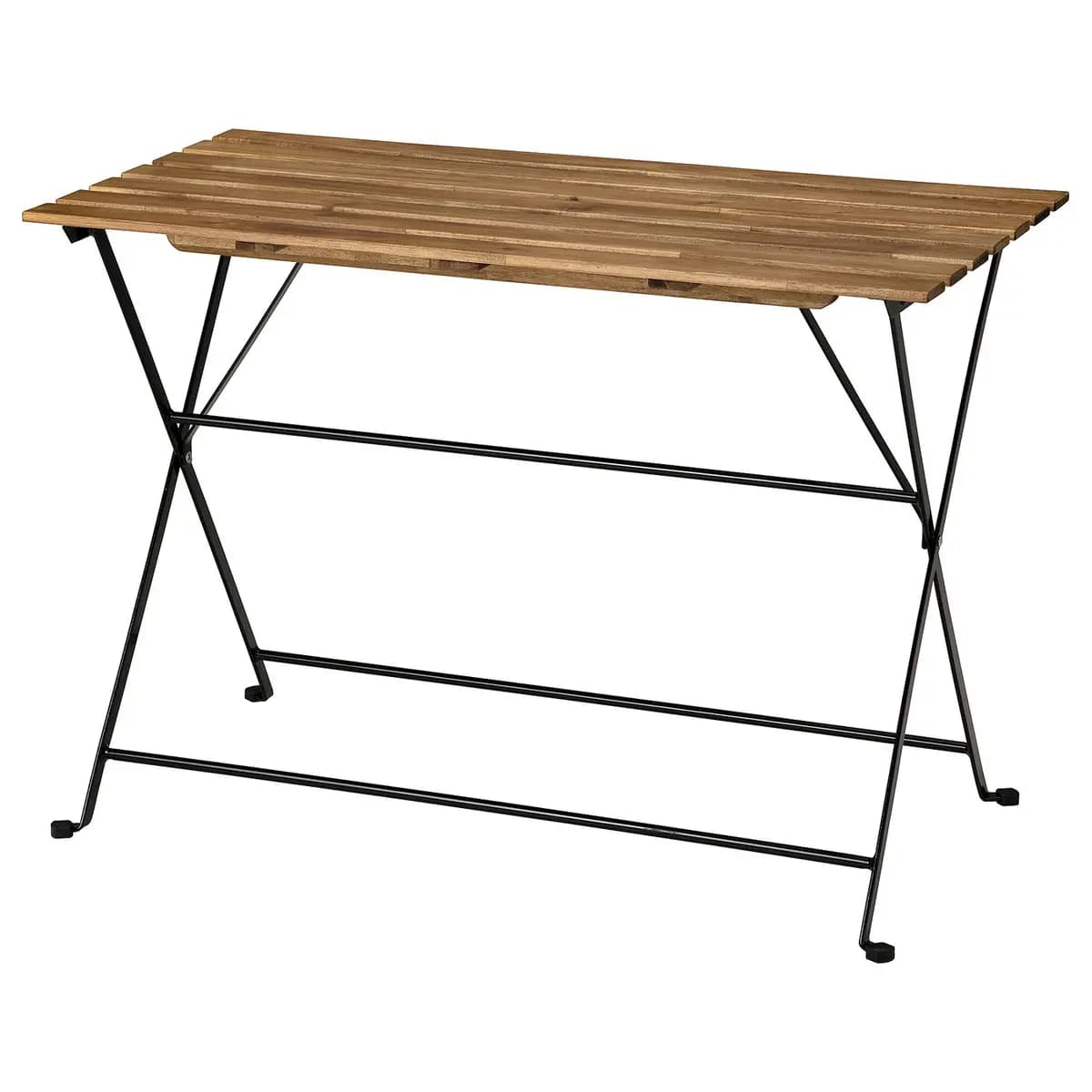 IKEA TÄRNÖ Table, outdoor, black/light brown stained [Width 21 1/4 ", Height 27 3/4 ", Length 39 3/8 "]