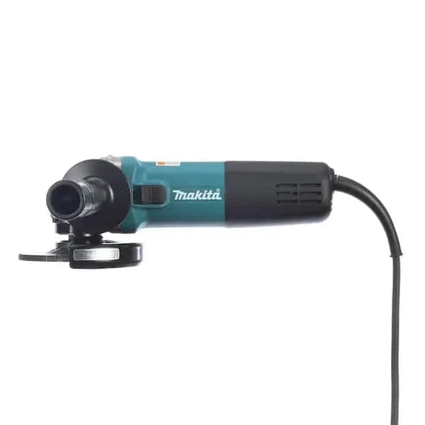 Makita 7.5 Amp Corded 4-1/2 in. Easy Wheel Change Compact Angle Grinder with Grinding Wheel, Wheel Guard and Side Handle, 9557NB [Amperage (A): 7.5 A, Arbor Size: 5/8 in-11, Color 