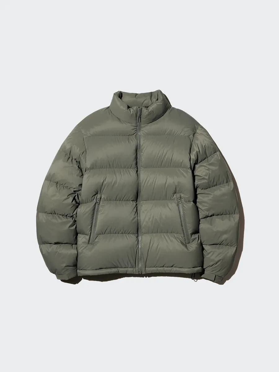 Uniqlo Light Down Volume Jacket Black [Imported, Hand wash cold, Do not dry clean, Voluminous stand collar design.]
