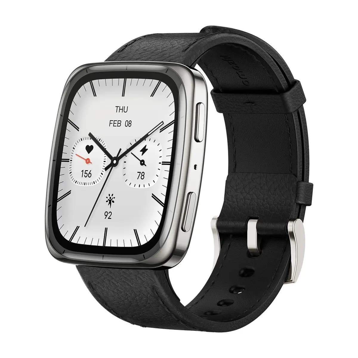 Amazfit Active 2 Square Black (with additional red strap) [43.32x36.9x9mm, 1.75", 5 ATM]