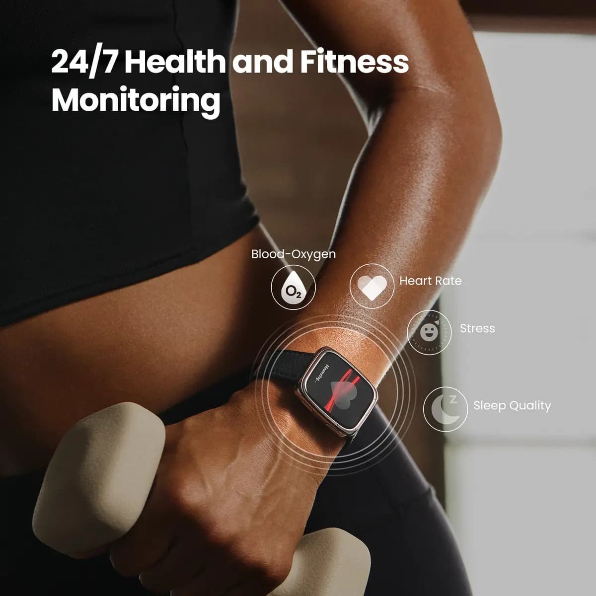Amazfit Active 2 Square Black (with additional red strap) [43.32x36.9x9mm, 1.75", 5 ATM]
