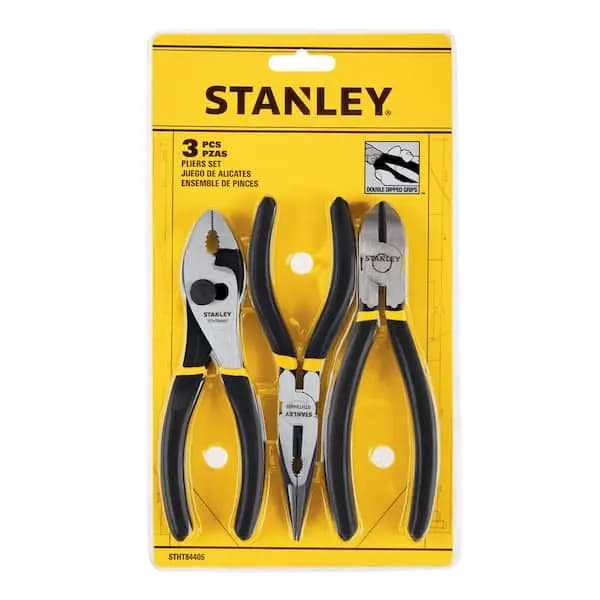 Stanley Pliers Set (3-Piece), STHT84405 [Hand Tool Type: Plier Set, Individual/Set: Set, Number of Pieces: 3]