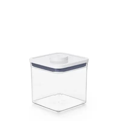 OXO POP 2.8qt Plastic Big Square Airtight Food Storage Container Clear: Dishwasher-Safe, Silicone Lid [Styrene Acrylonitrile, 2.8 Quart, 1.2 Pounds]