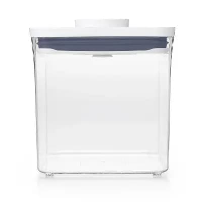 OXO POP 2.8qt Plastic Big Square Airtight Food Storage Container Clear: Dishwasher-Safe, Silicone Lid [Styrene Acrylonitrile, 2.8 Quart, 1.2 Pounds]