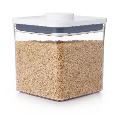 OXO POP 2.8qt Plastic Big Square Airtight Food Storage Container Clear: Dishwasher-Safe, Silicone Lid [Styrene Acrylonitrile, 2.8 Quart, 1.2 Pounds]