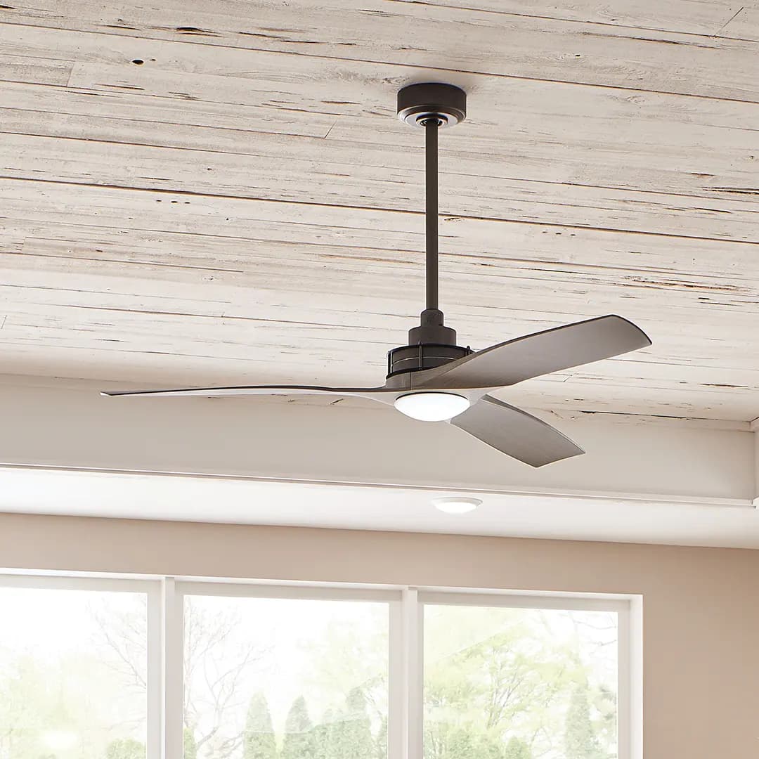 Kichler Ried Fan Light Kit Anvil Iron (380356AVI) [Attribute 3000K, Diameter 6.5, Height 2.75]