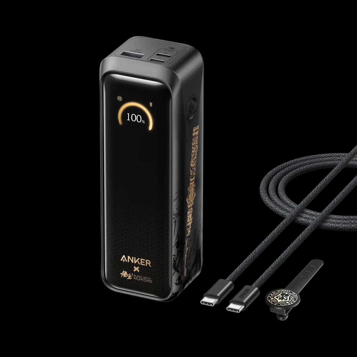 Anker Prime Power Bank (20K, 220W) Black Myth: Wukong Edition [20,100mAh, 220W Max, 1.73 × 1.99 × 5.79 in (44 × 50 × 147 mm)]
