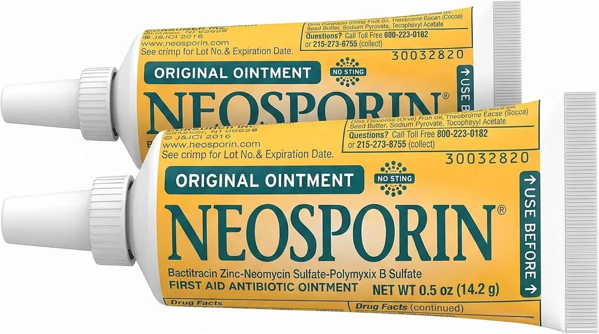 Neosporin Original First Aid Antibiotic Ointment with Bacitracin Zinc for Infection Protection, Wound Care Treatment & Scar Appearance Minimizer for Minor Cuts, Scrapes and Burns,.