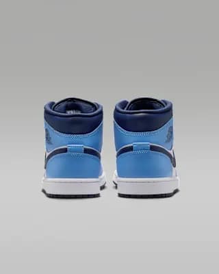 Air Jordan 1 Mid Men's Shoes University Blue/White/Sail/Midnight Navy [University Blue/White/Sail/Midnight Navy, M 4 / W 5.5, M 5.5 / W 7, M 6 / W 7.5, M 6.5 / W 8, M 7 / W, Leathe