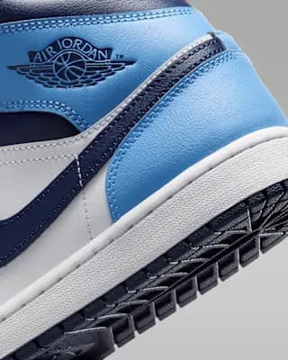 Air Jordan 1 Mid Men's Shoes University Blue/White/Sail/Midnight Navy [University Blue/White/Sail/Midnight Navy, M 4 / W 5.5, M 5.5 / W 7, M 6 / W 7.5, M 6.5 / W 8, M 7 / W, Leathe