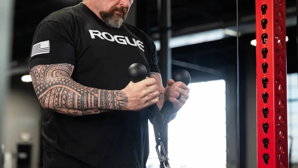 Rogue Fitness Rogue Tricep Push Down Attachment [Black, Yes, 4LB]