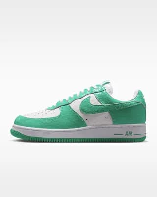 Nike Air Force 1 Men's Shoes Menta/White/Menta [Menta/White/Menta, Leather upper, Foam midsole]