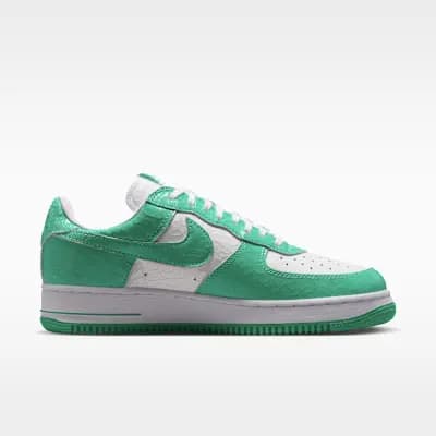 Nike Air Force 1 Men's Shoes Menta/White/Menta [Menta/White/Menta, Leather upper, Foam midsole]